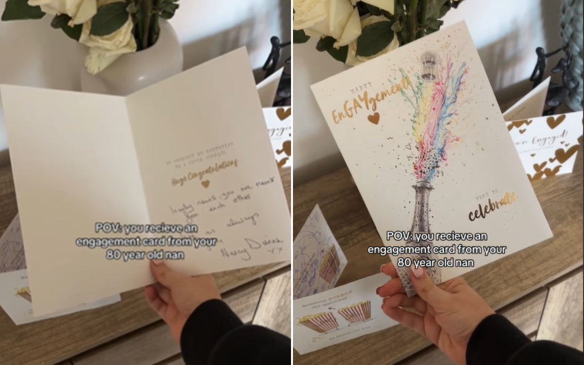 Gemma noticed something about her grandma's card. 