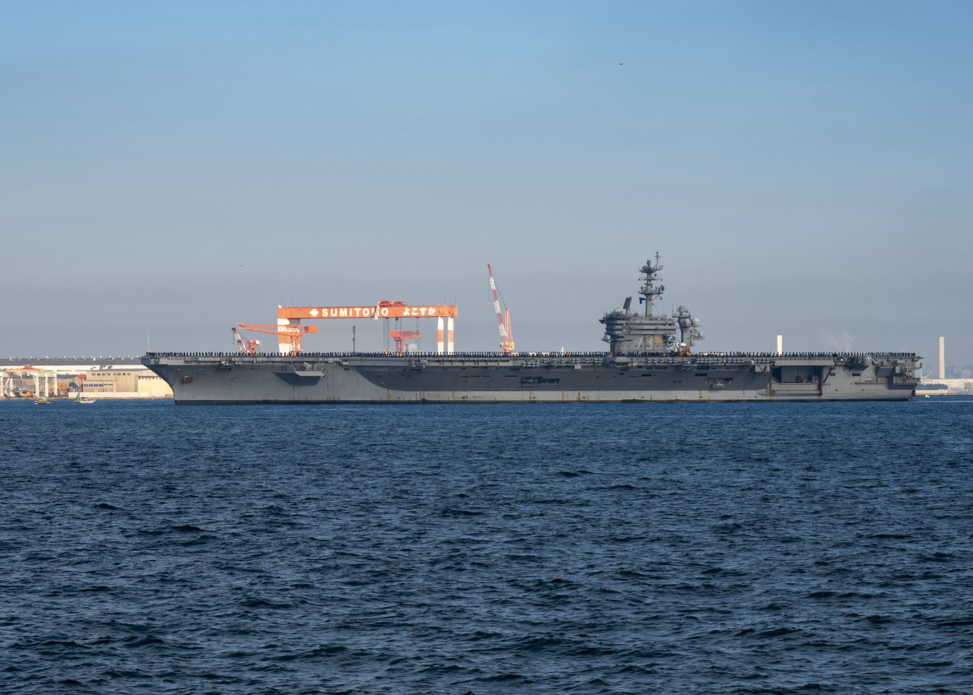 US aircraft carrier returns to allied naval base near China seas