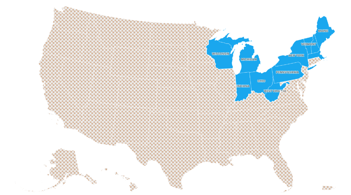 Flourish map snowfall em