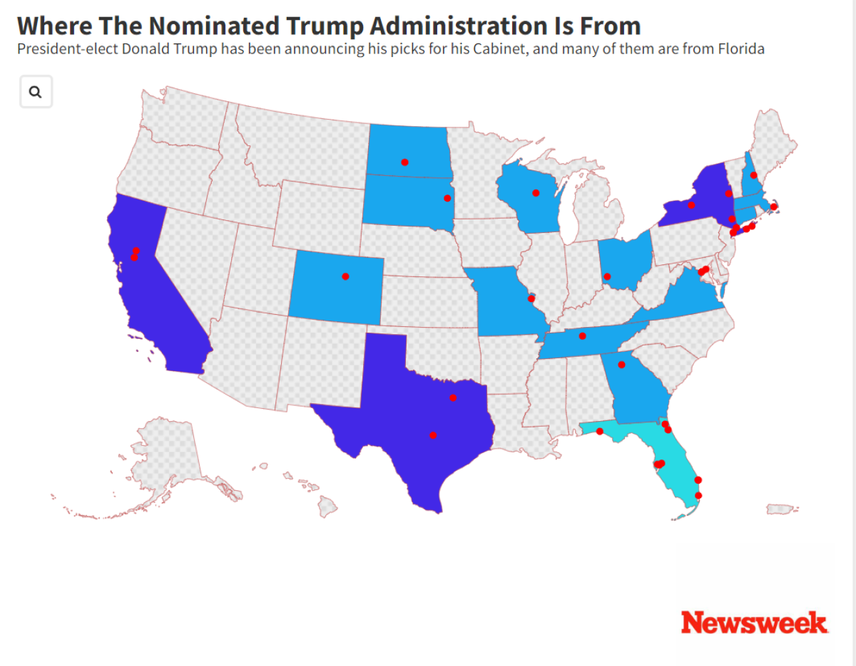 Trump administration map