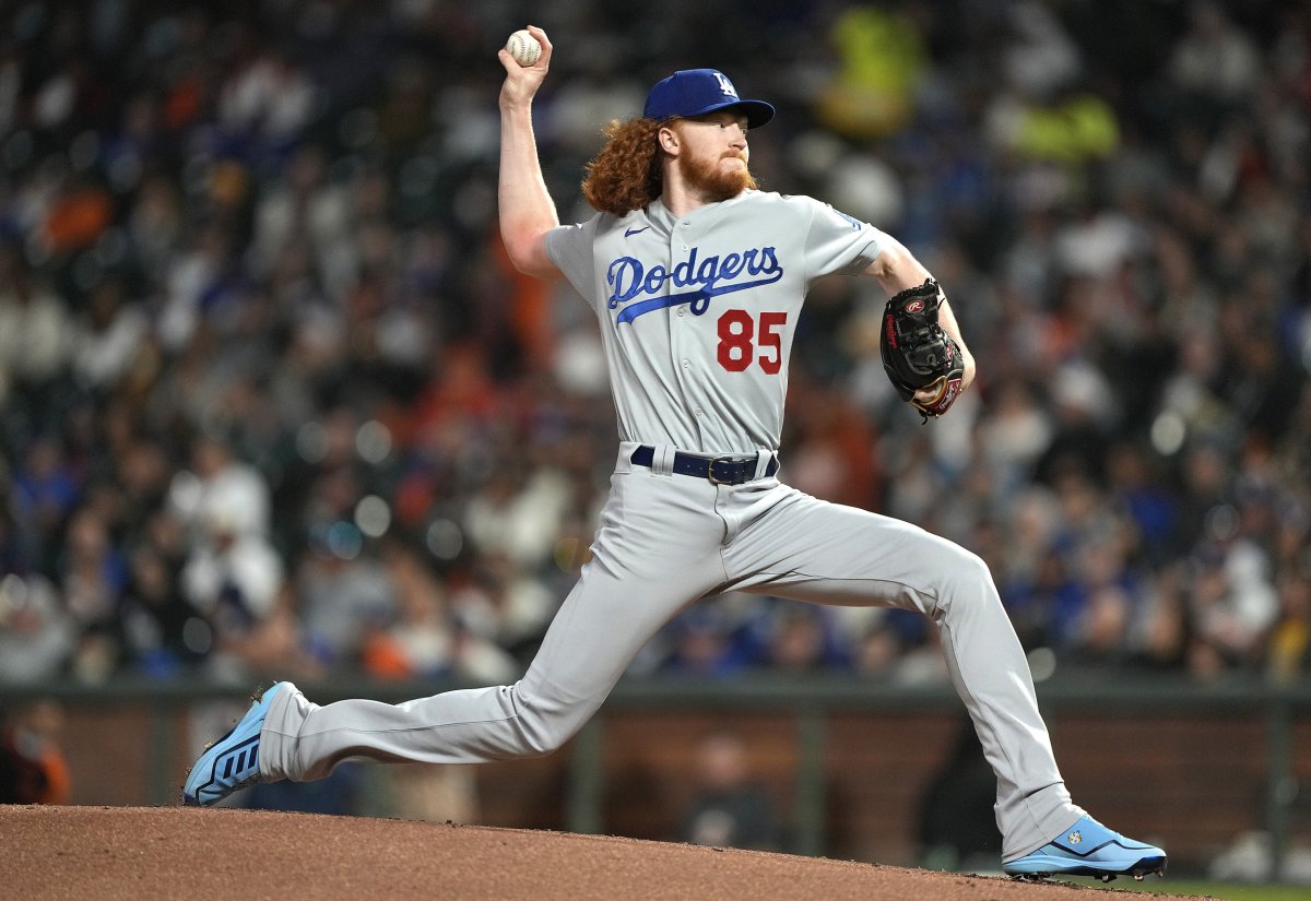 Los Angeles Dodgers pitcher Dustin May