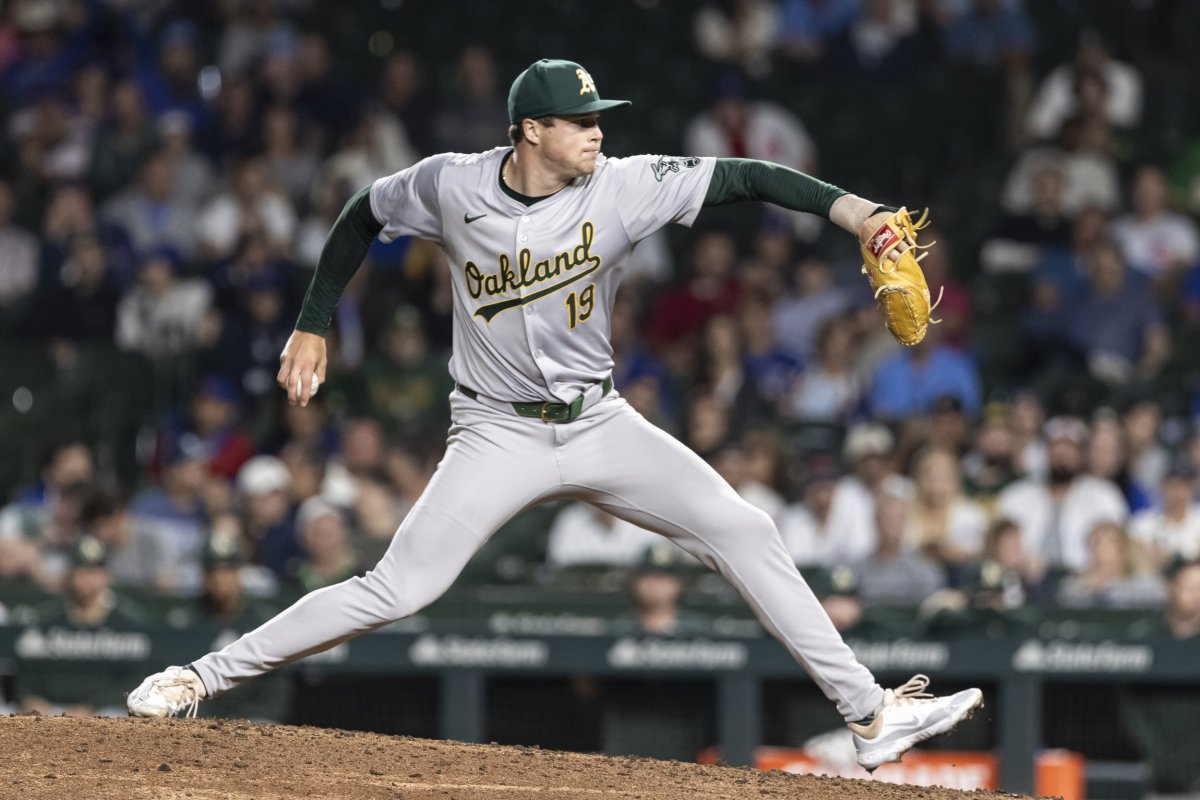 Athletics relief pitcher Mason Miller