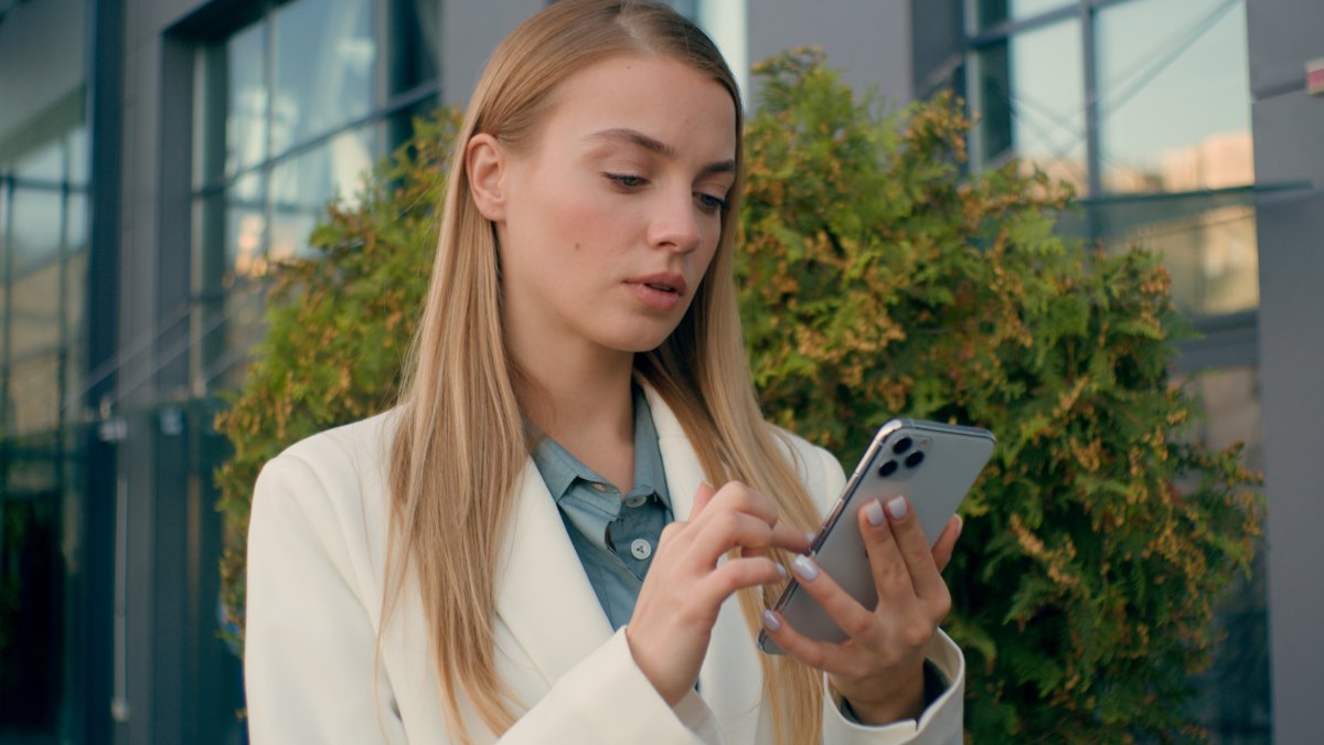 Woman looking at phone