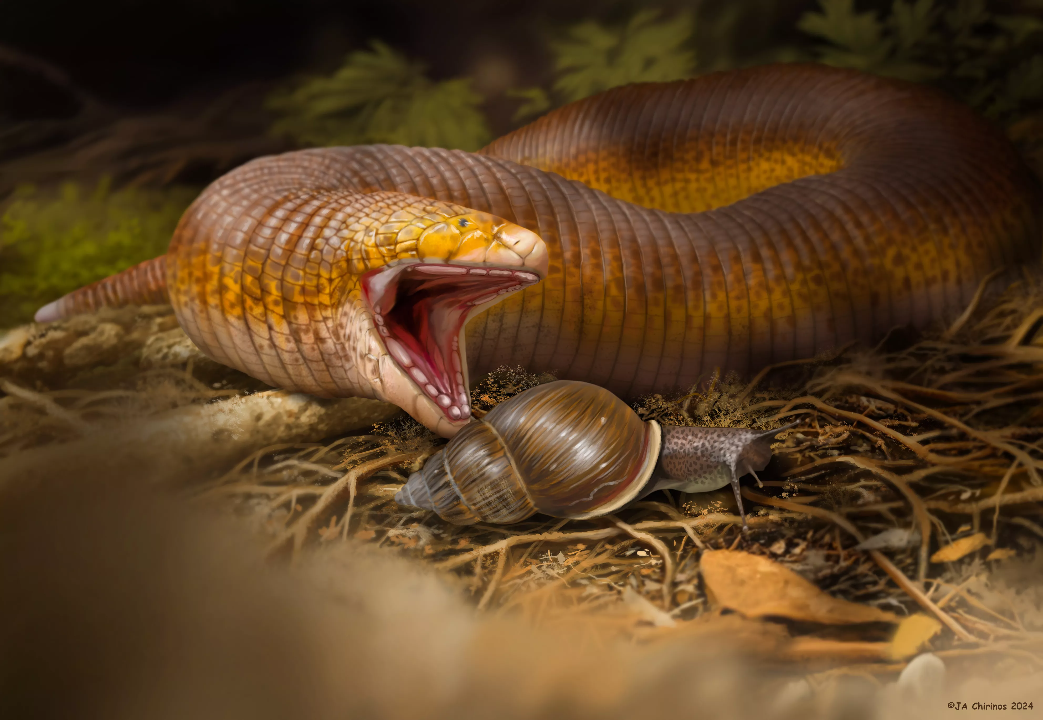 Record-breaking giant worm lizard from 50 million years ago discovered