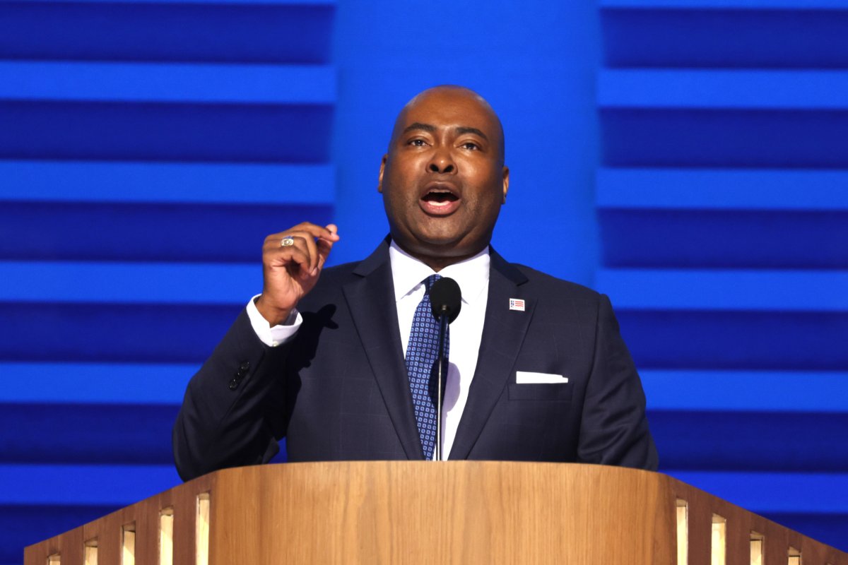 Jaime Harrison speaks in Chicago 