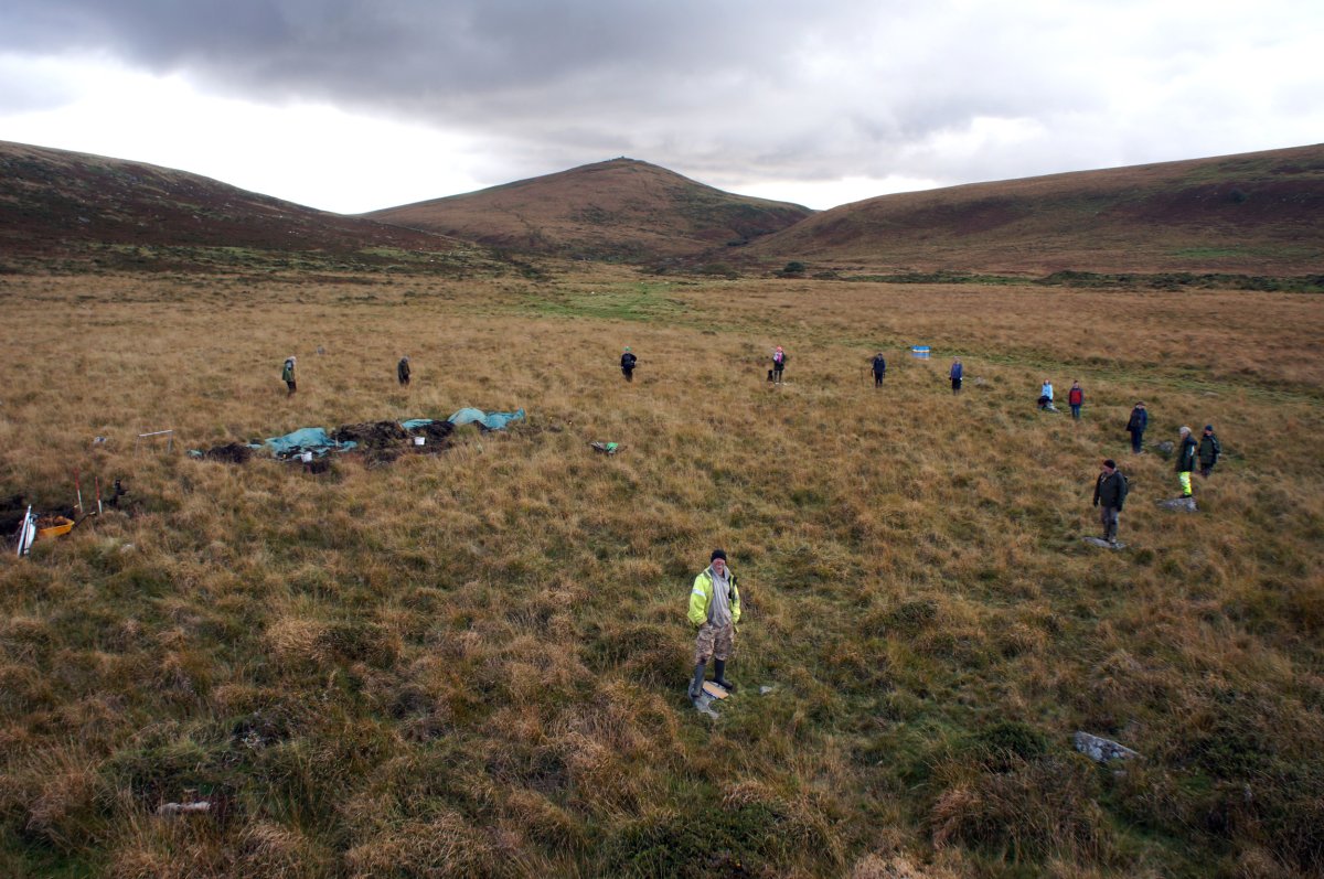 Prehistoric stone circle in Dartmoor National Park