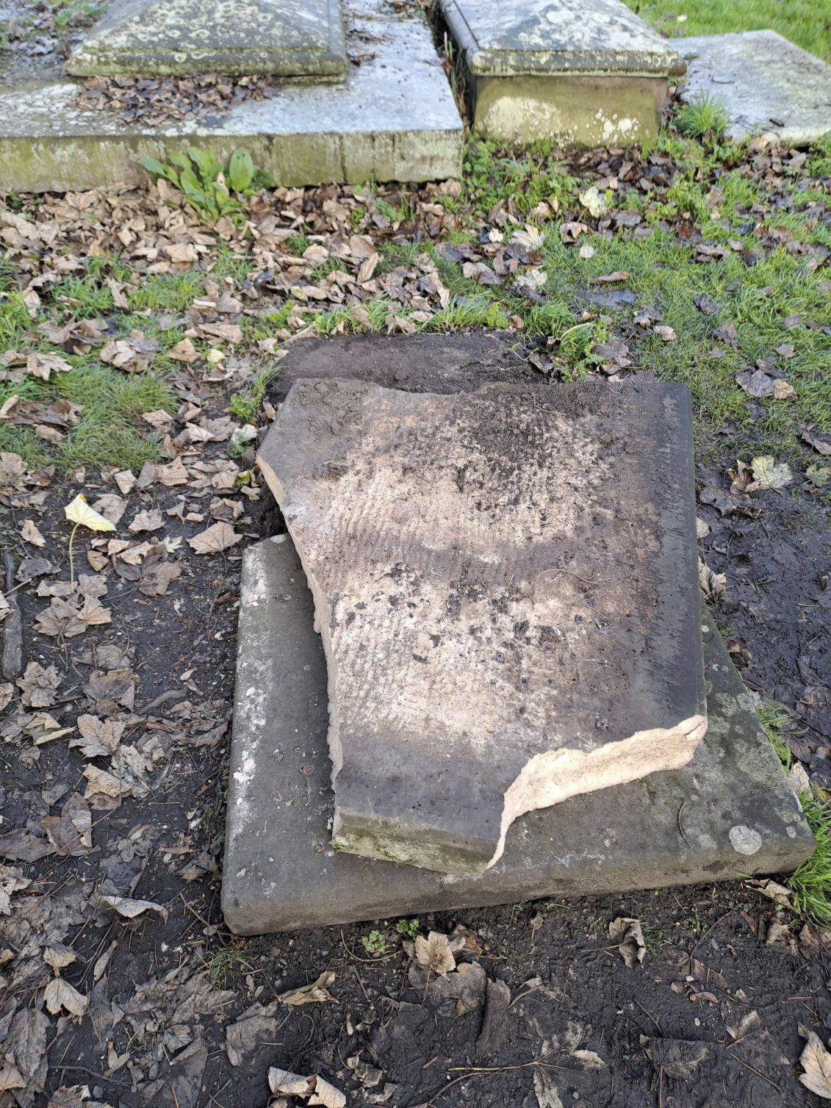 Christmas Carol movie prop tombstone