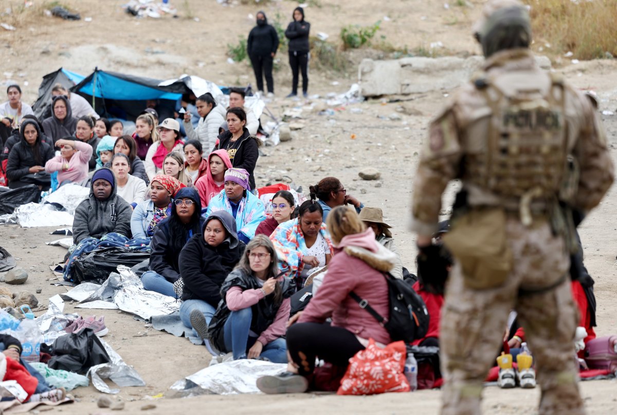 Migrants stock photo 