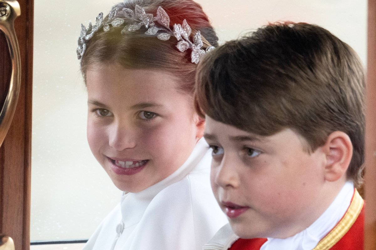 Prince George and Princess Charlotte at Coronation