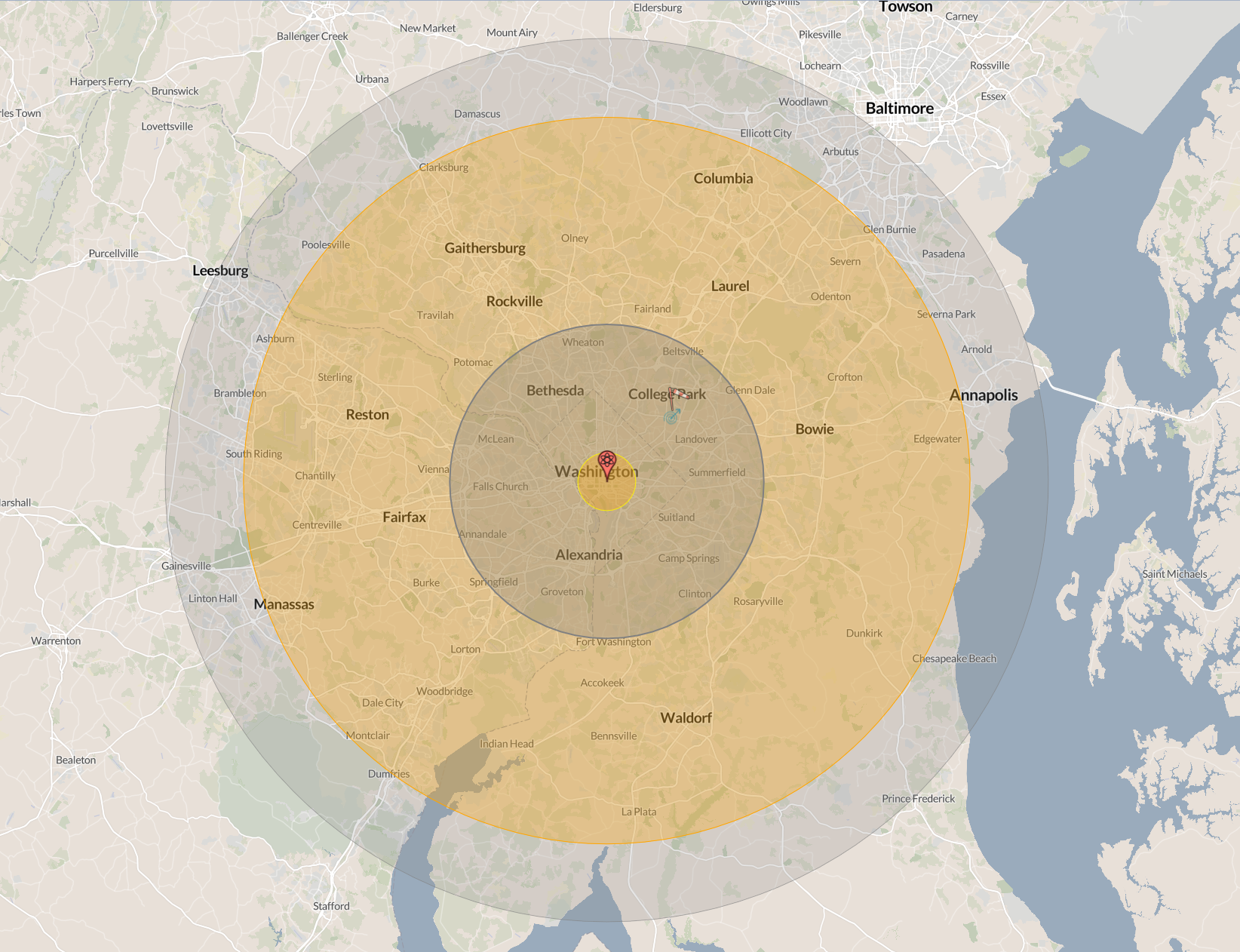 Nuclear bomb map shows impact of Russian weapons on major US Cities