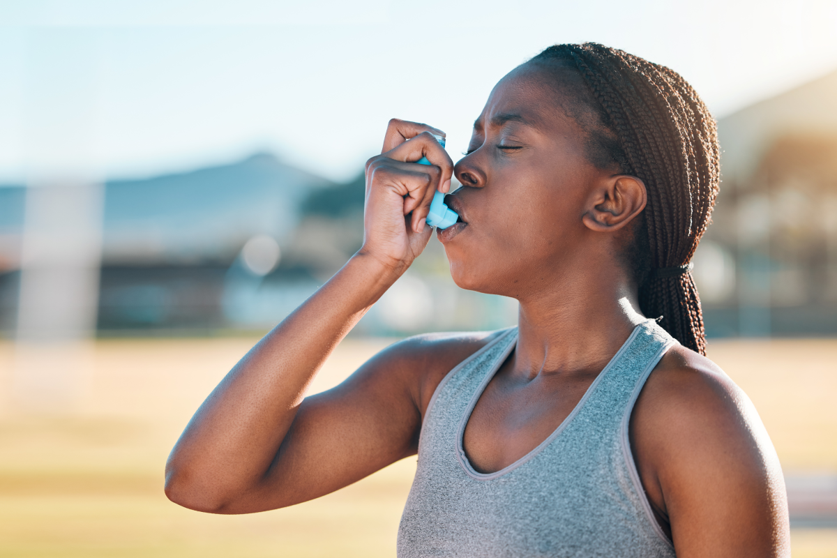 Woman with asthma