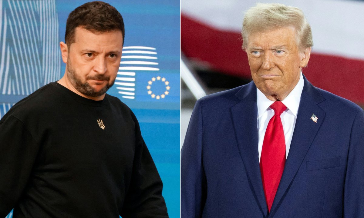 Volodymyr Zelensky and Donald Trump