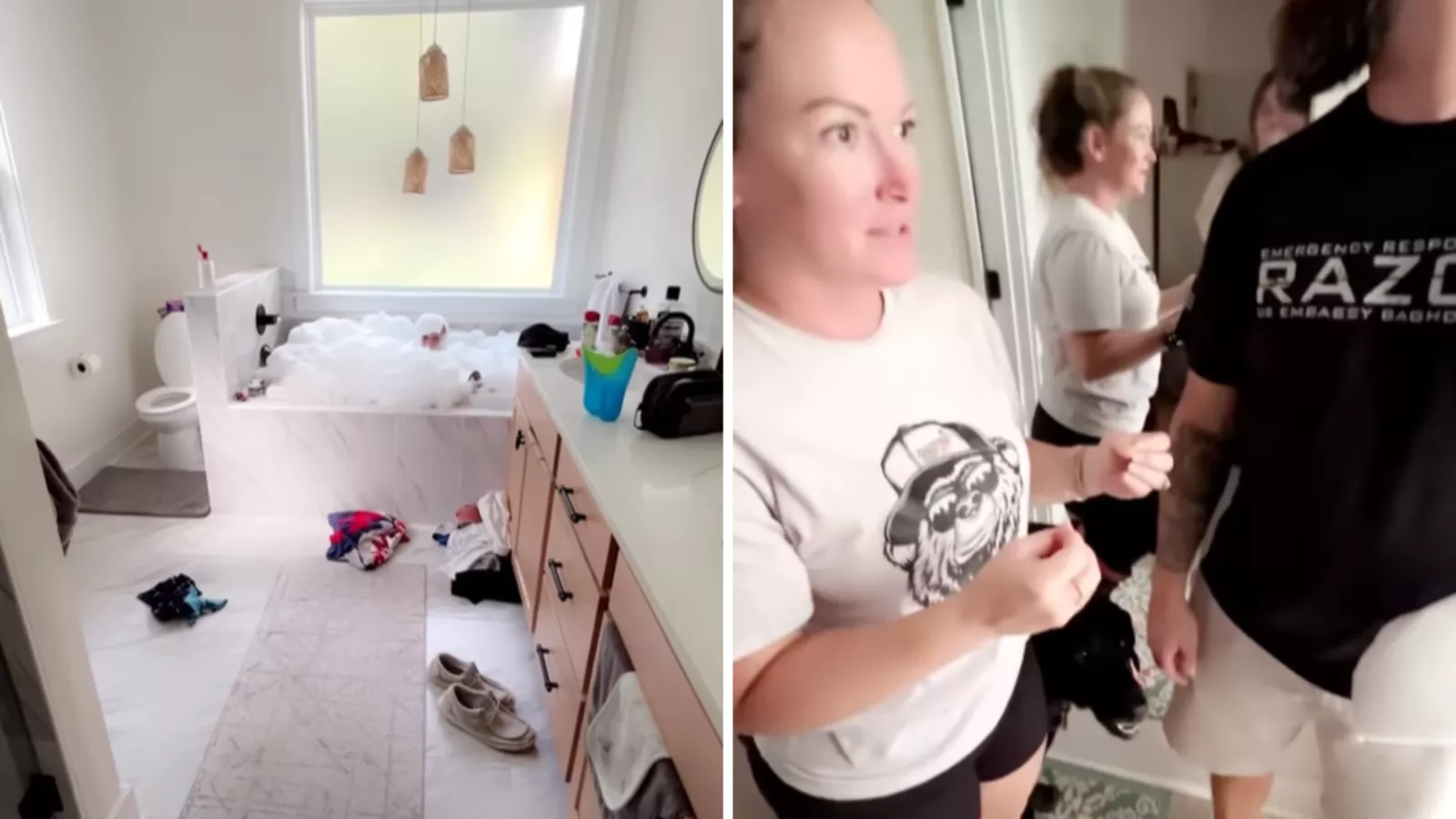 Mom walks in on young son in bathtub, unprepared for what she finds