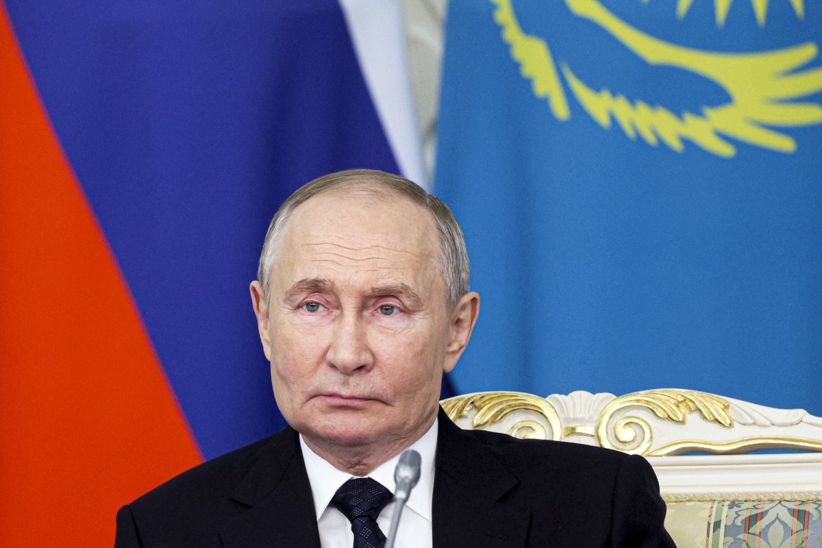 Vladimir Putin At Signing Ceremony in Kazakhstan