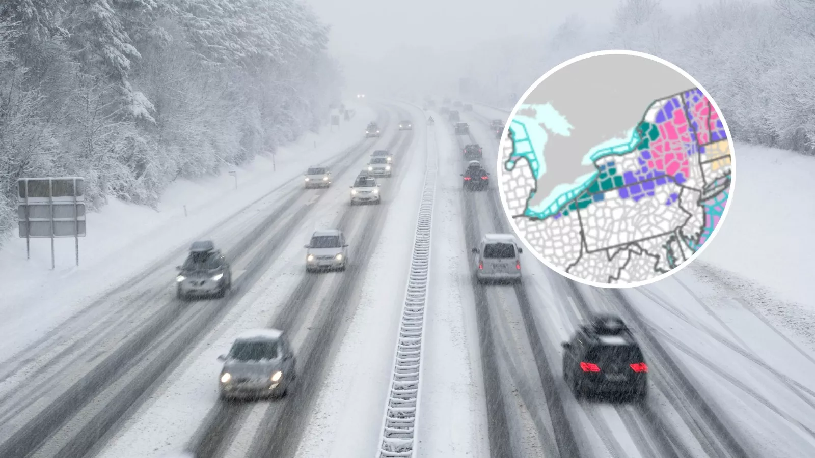 What is lake effect snow as warning issued for three states