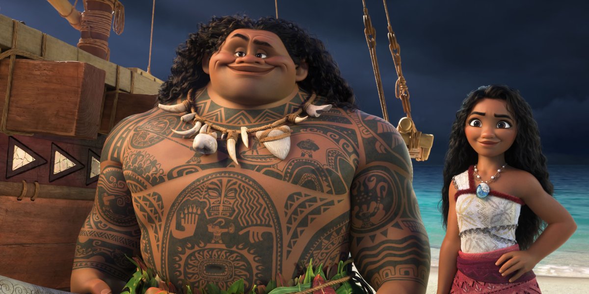 Maui and Moana in Moana 2