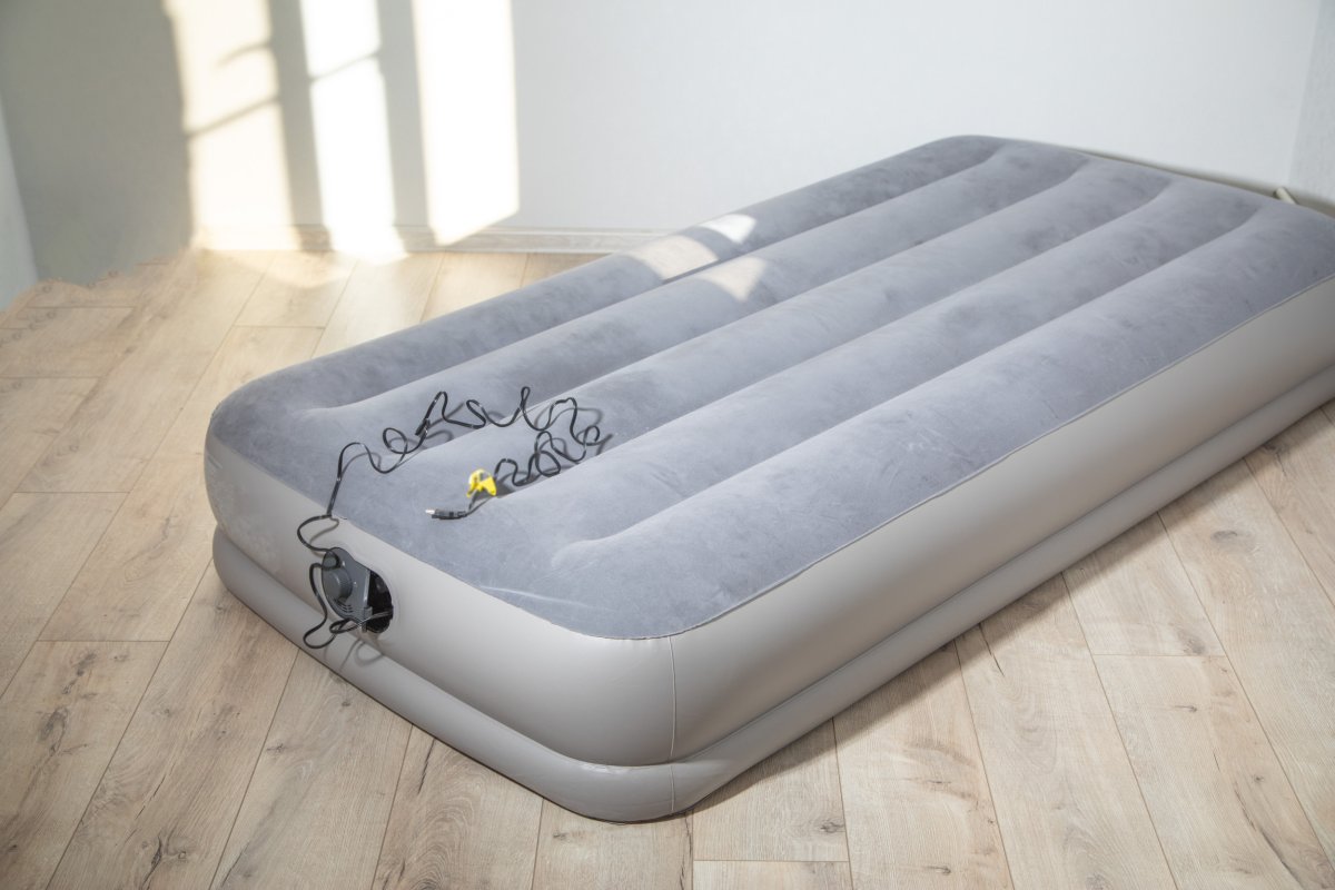 Inflatable Air Mattress Inside Home