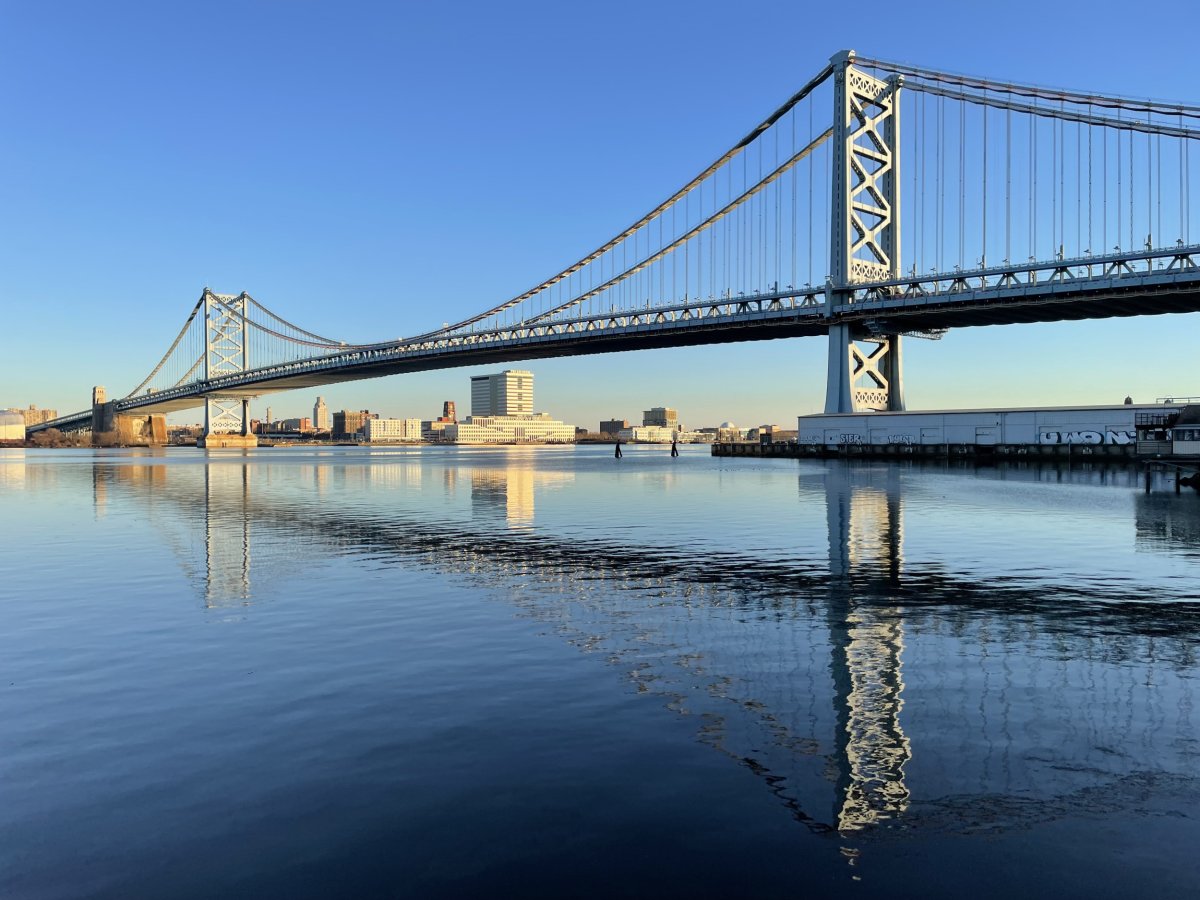 Ben Franklin Bridge spanning the Delaware River