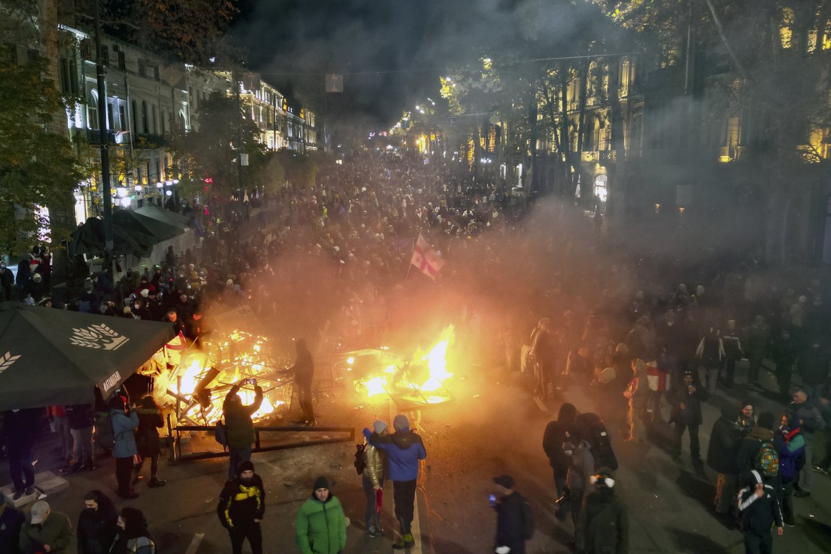 Georgia Tbilisi Protests EU Membership