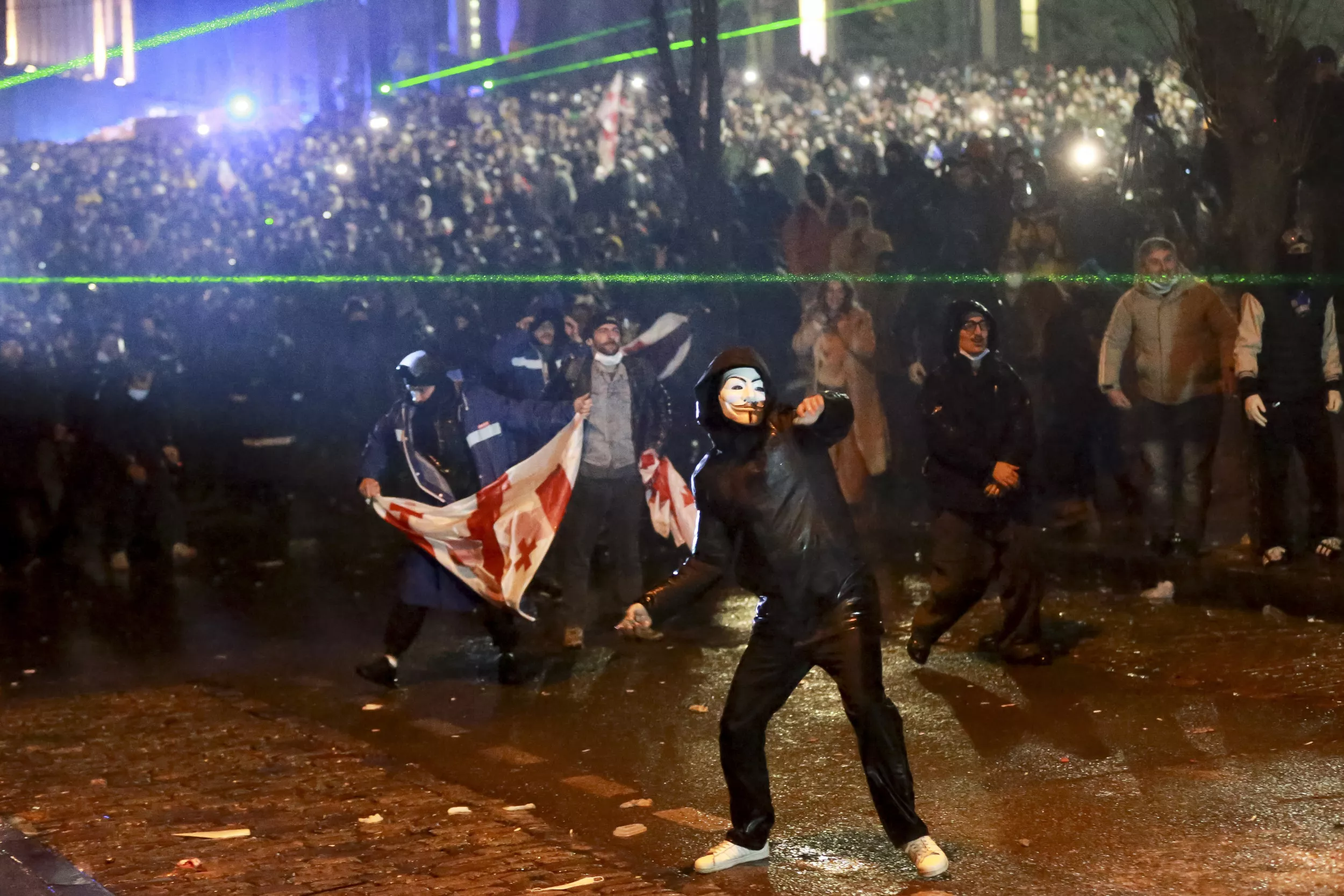 Anti-Russian protests in Georgia turn violent, dozens hospitalized
