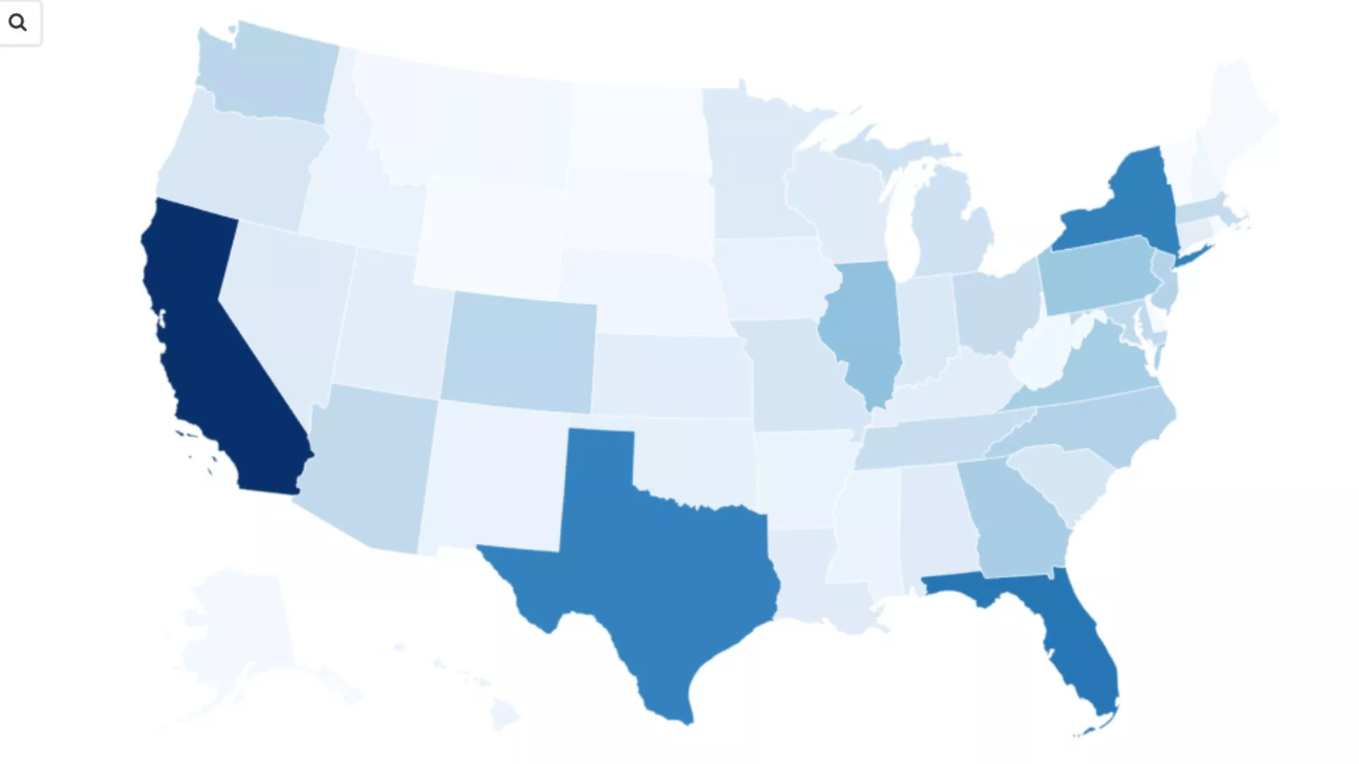 Map shows top five states people are leaving and where they're going