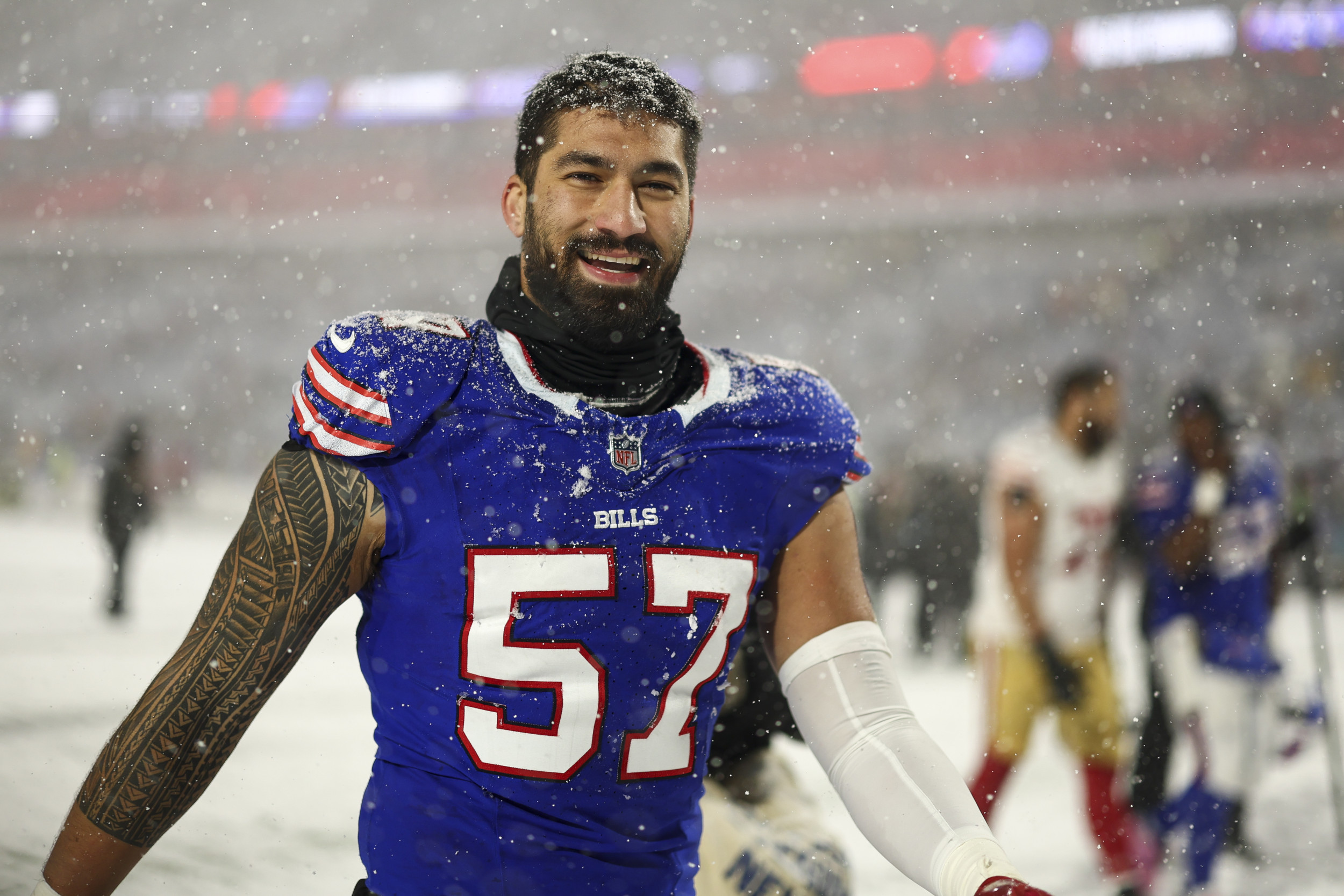 Buffalo Bills Players Have Snowball Fight After AFC Win