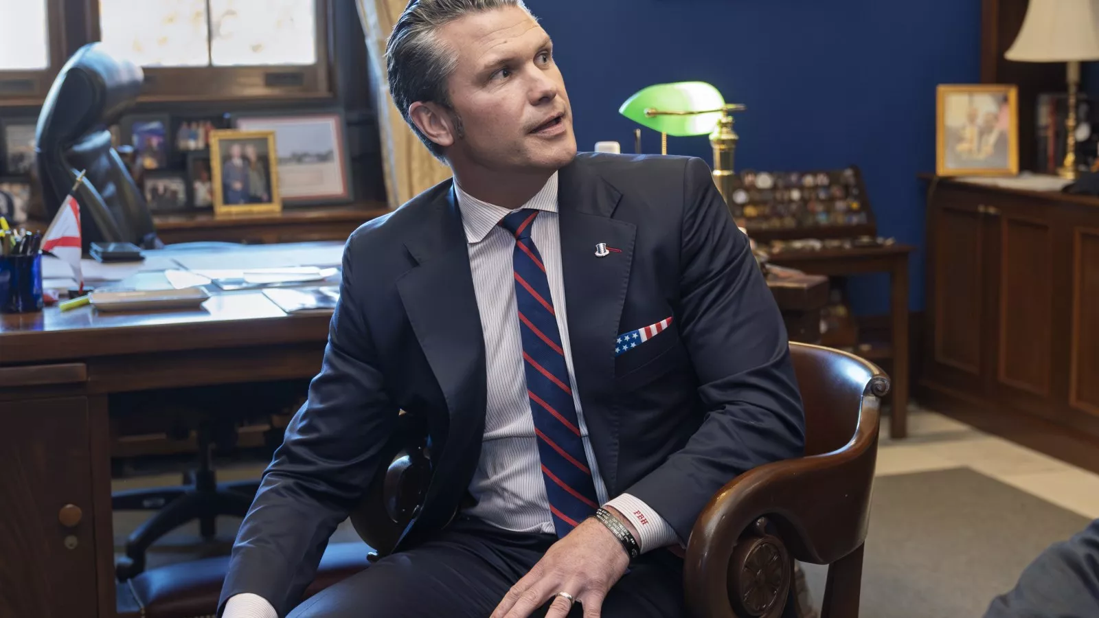 Pete Hegseth responds to question about being "drunk" on the job