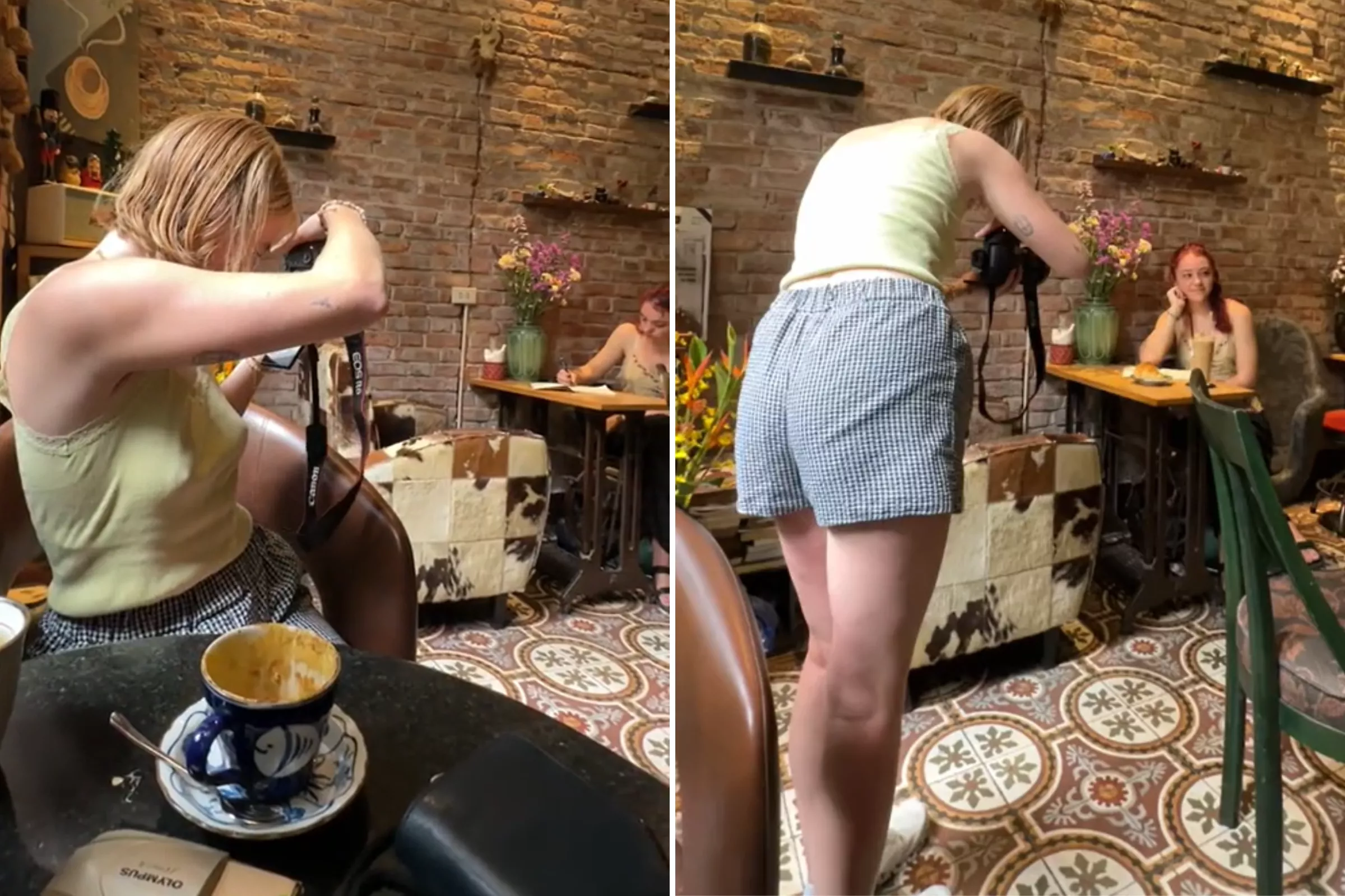 Woman takes photos of stranger in coffee shop, here's what happened next