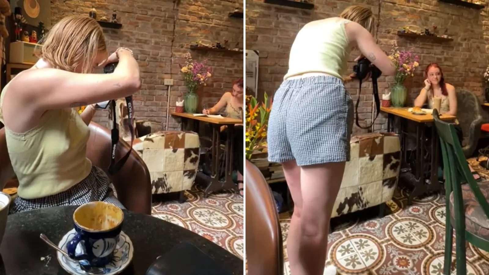 Woman takes photos of stranger in coffee shop, here's what happened next