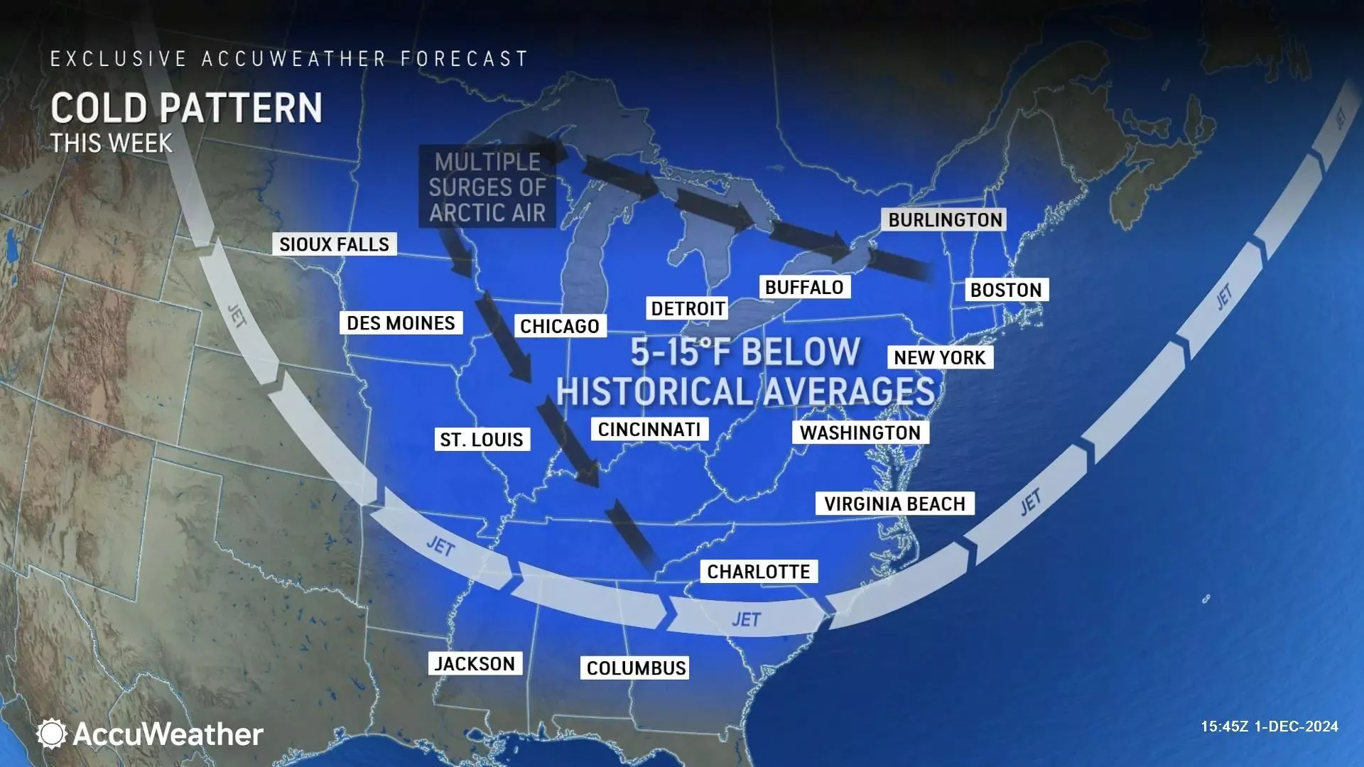 Arctic Blast: Coldest air of winter so far expected for millions this week