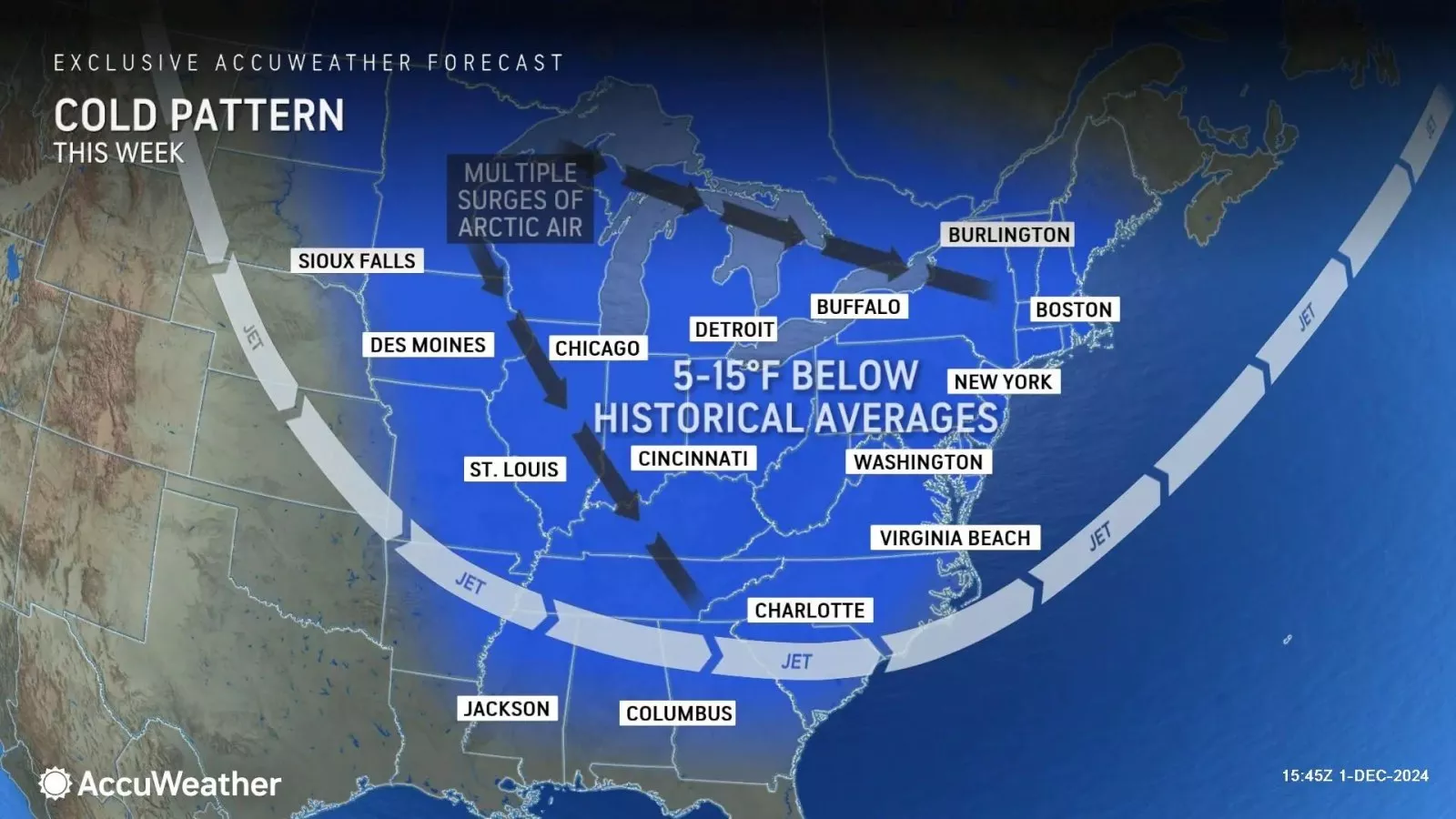 Arctic Blast: Coldest air of winter so far expected for millions this week