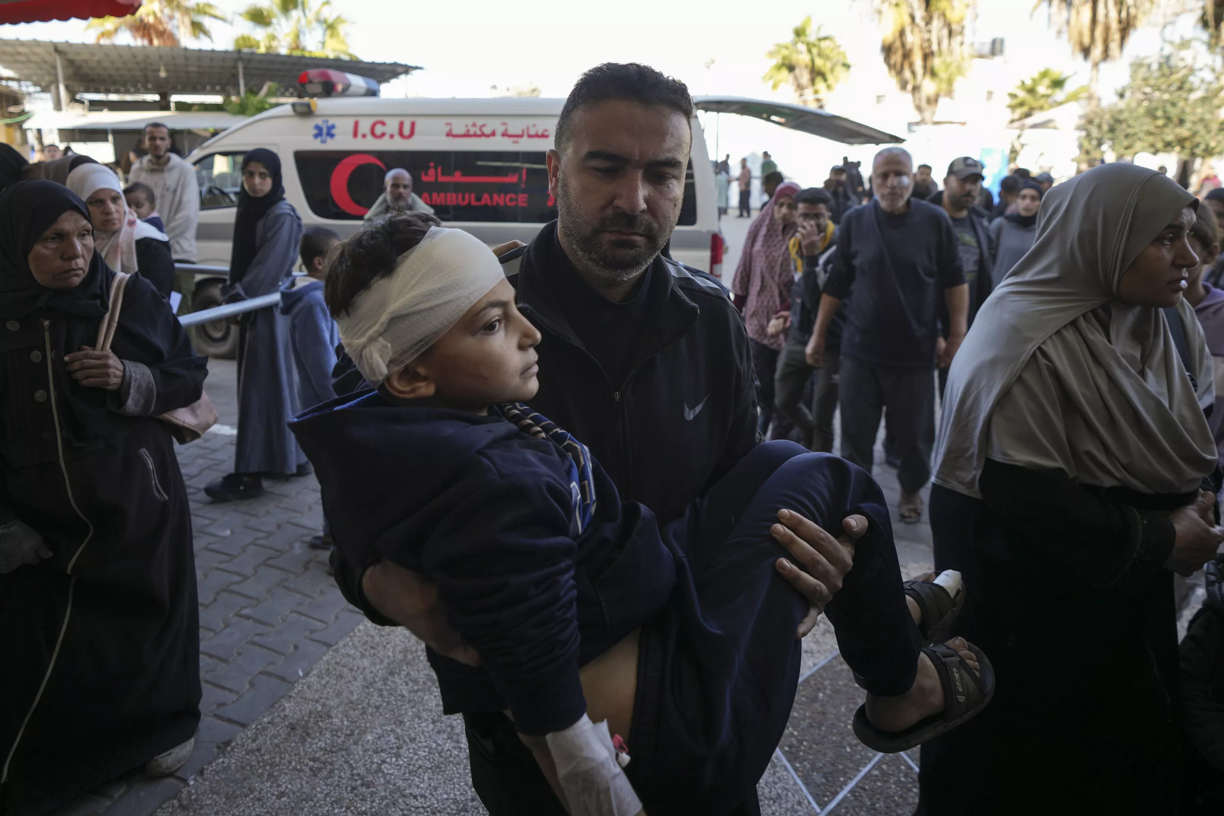 At least 21 killed in Israeli strike on Gaza tent camp, hospital says