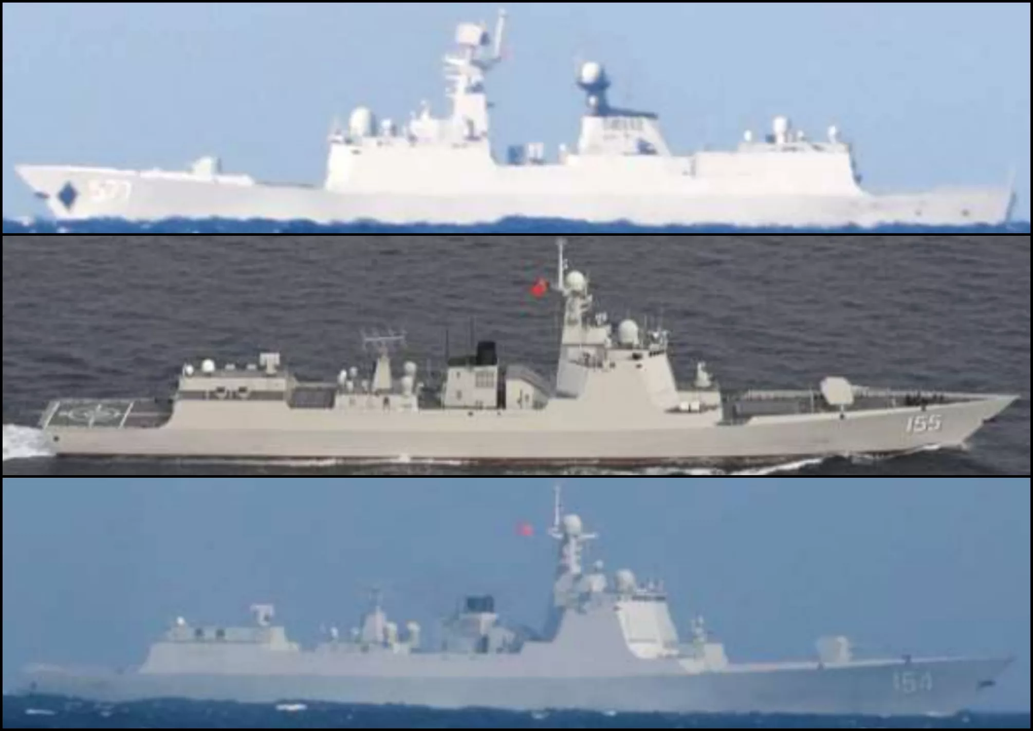 US ally release photos of Chinese warships near territory