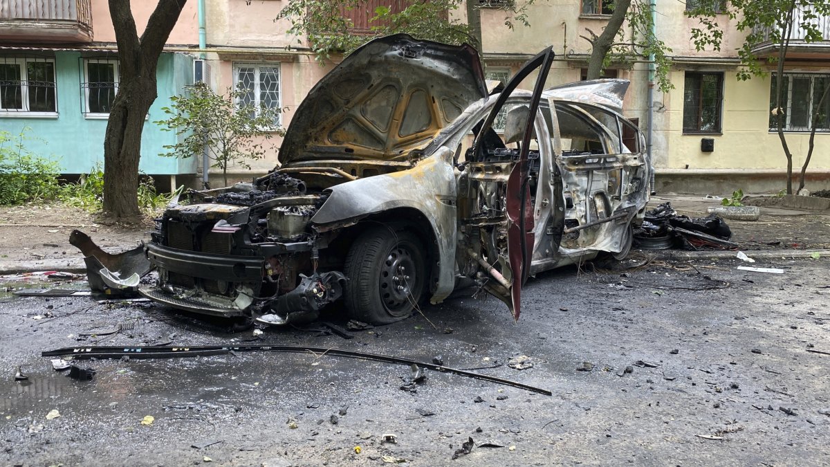 Ukrainian Officials' Car After Russian Attack