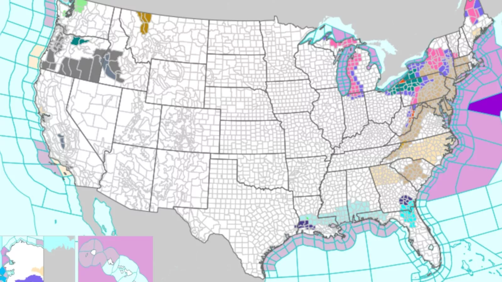 Map shows states bracing for "heavy" lake effect snow