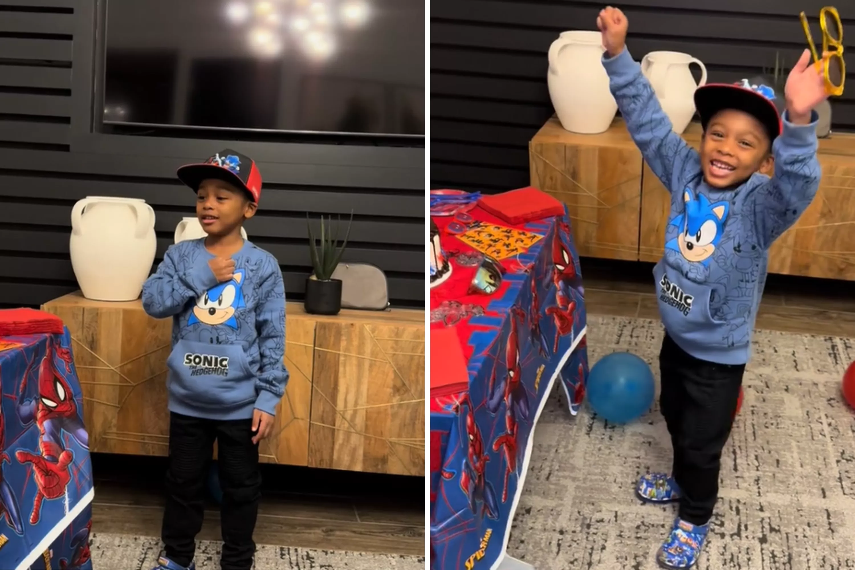 What son says to mom after he sees birthday surprise melts hearts