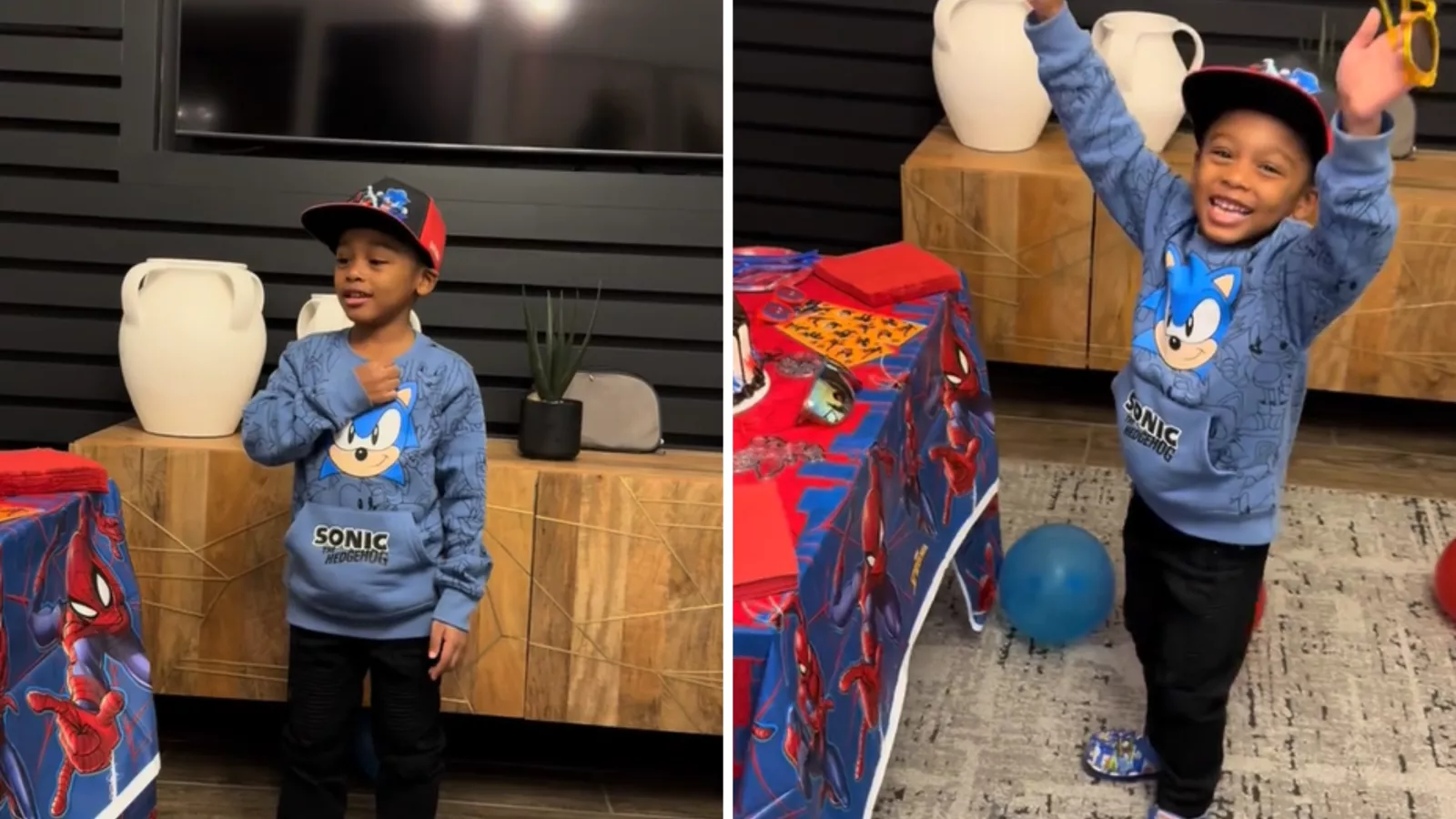 What son says to mom after he sees birthday surprise melts hearts