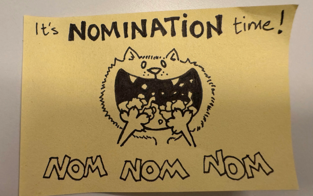 A a cat-themed lunch doodle.