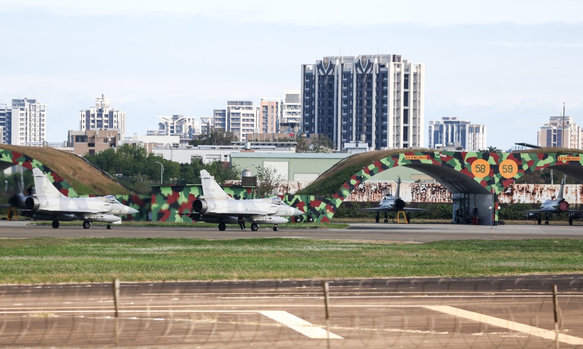 Taiwanese Fighter Jets Prepare to Take Off 