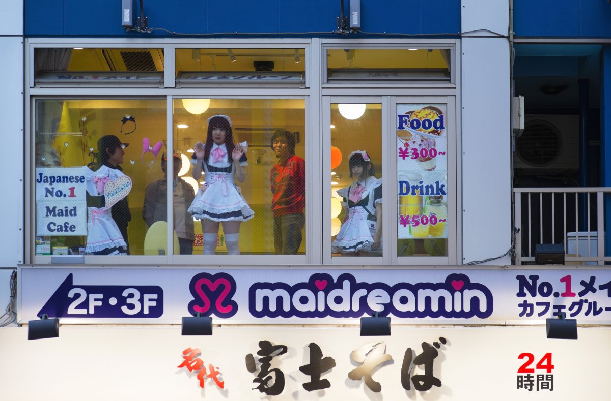 "Maids" at Work in Tokyo Cafe 