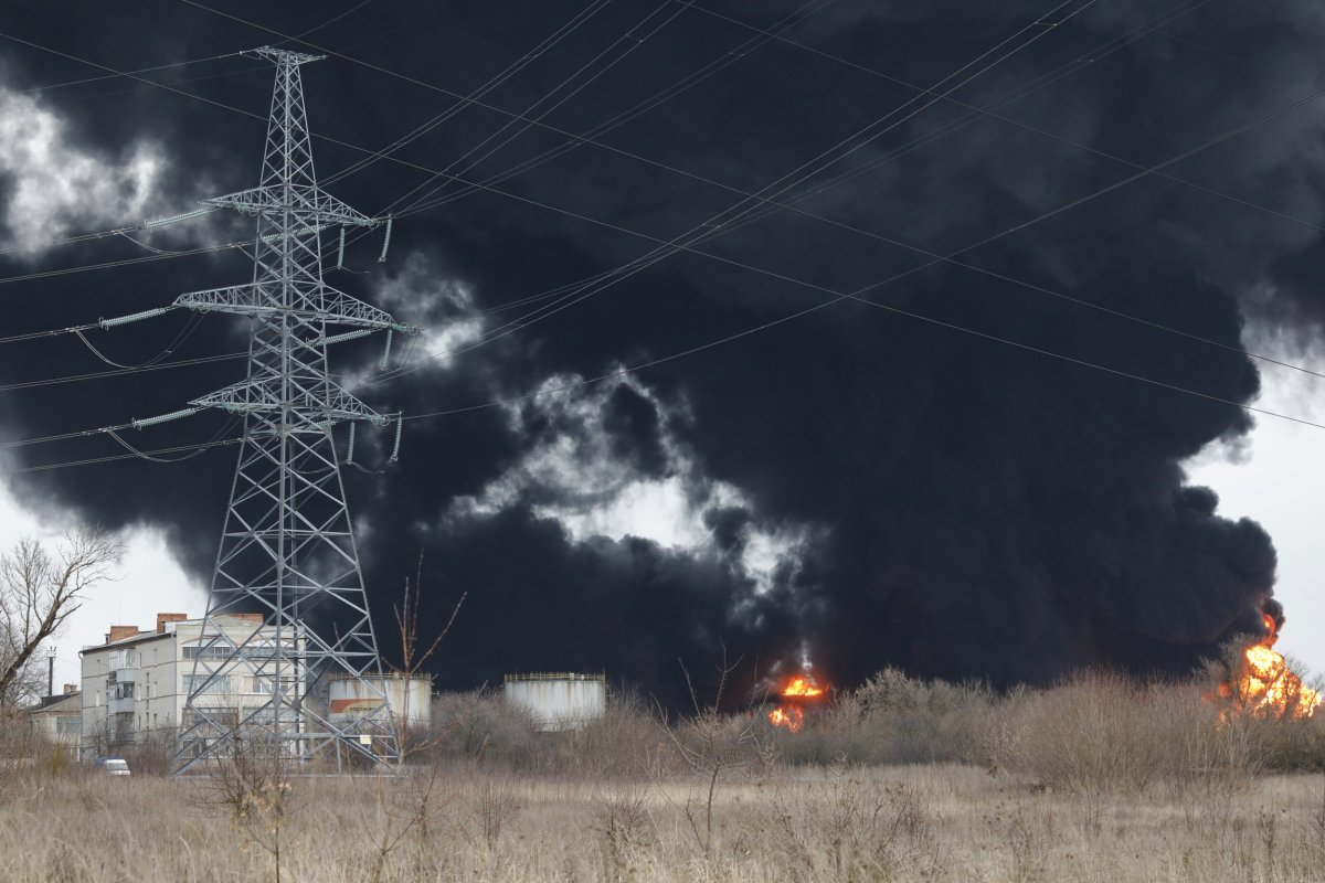 Fire at a Russian Oil Depot 