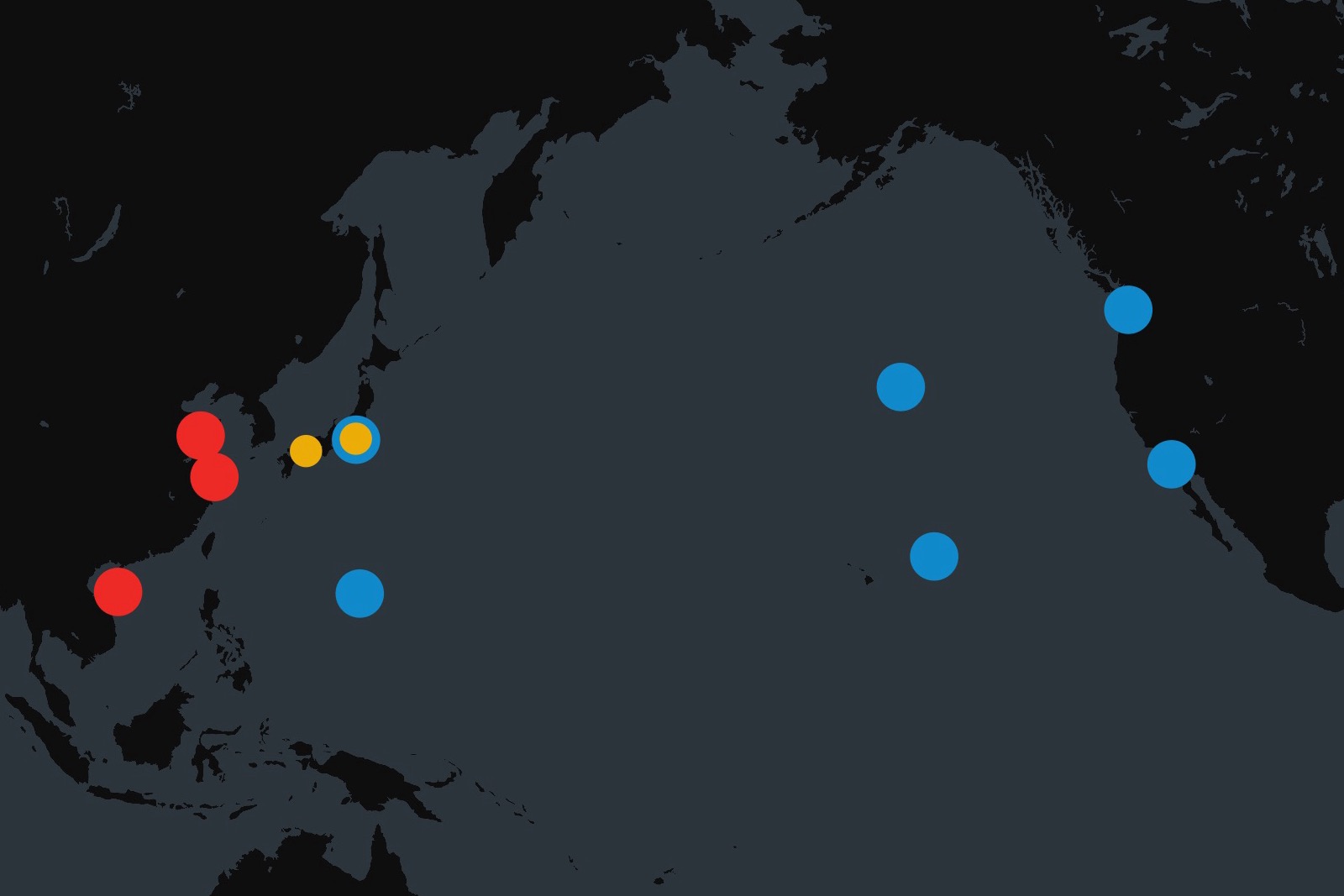 featured image thumbnail for post Map Shows US and Chinas Aircraft Carriers in Pacific This Week