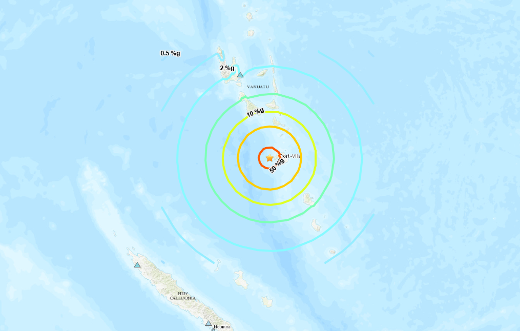 Maps show how a 7.3 magnitude earthquake struck the Pacific island of Vanuatu