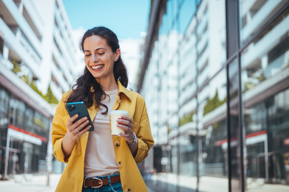 woman on smartphone