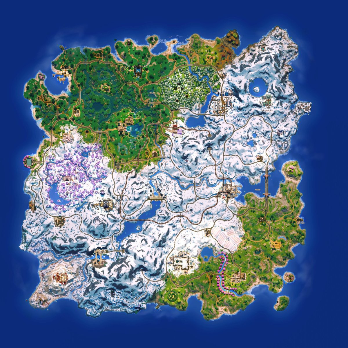 Fortnite Chapter 6 winter map