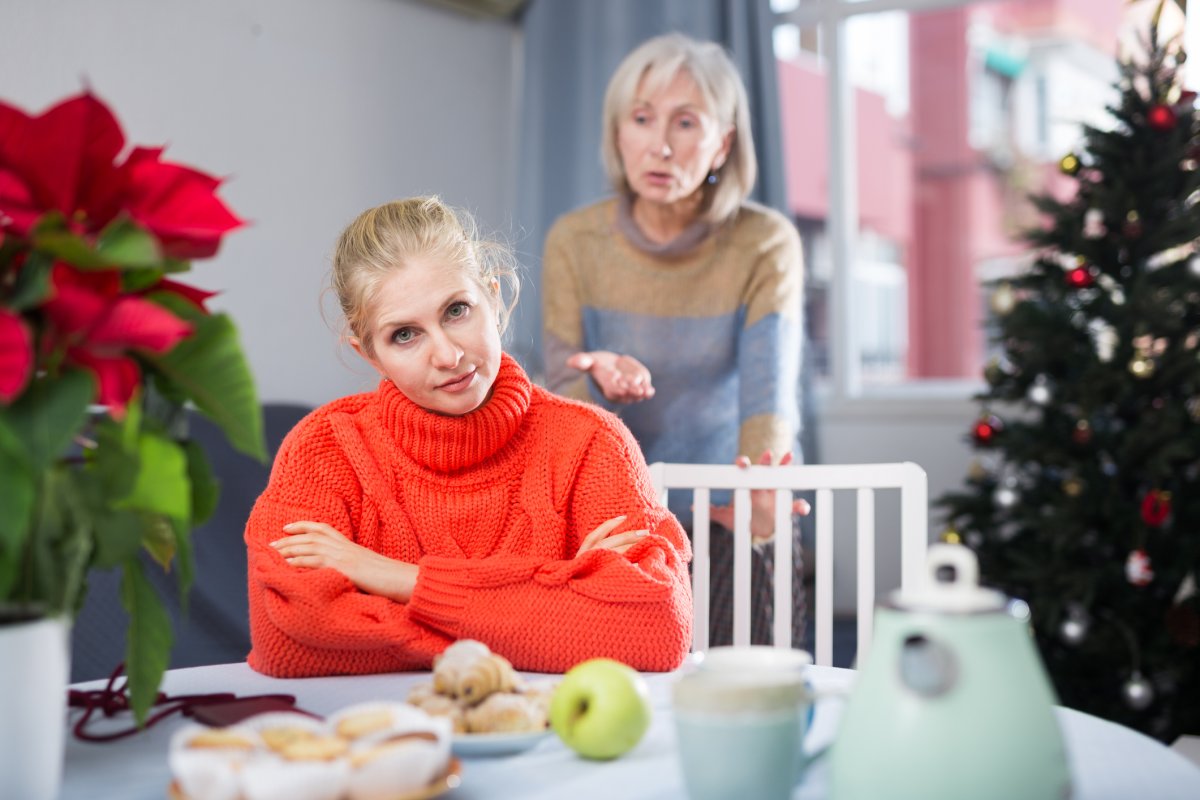 Stock image of Christmas conflict.