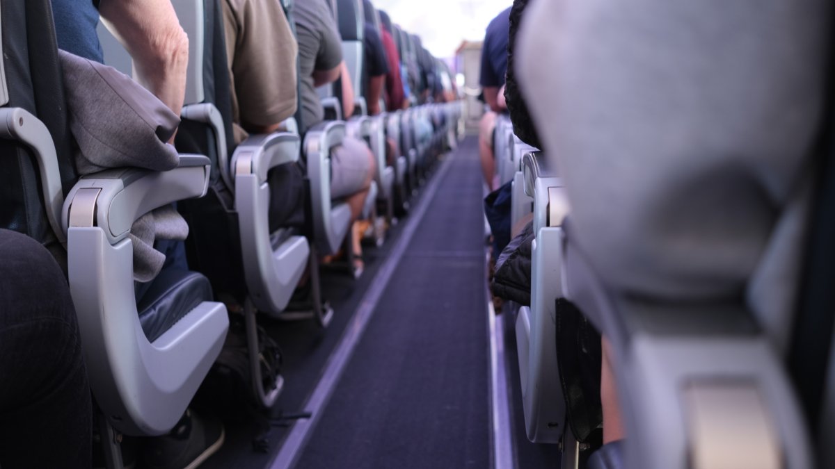 Plane seats stock image