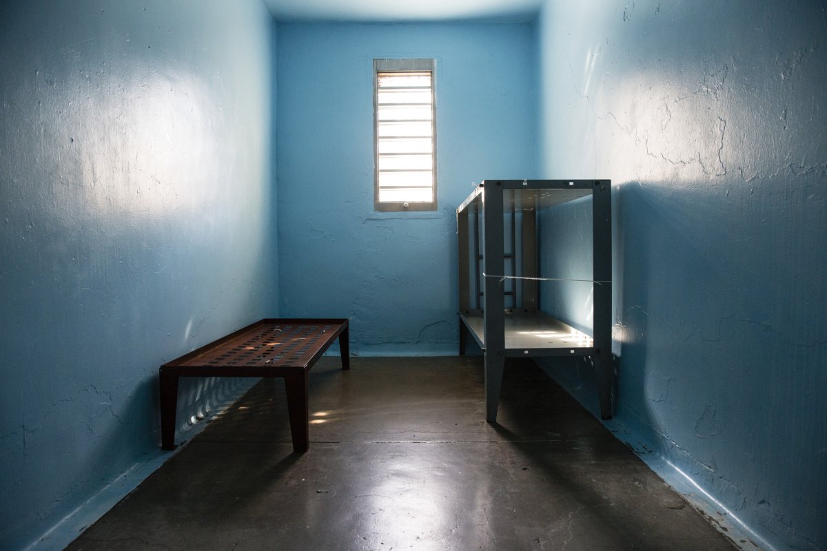 A cell with three bunks