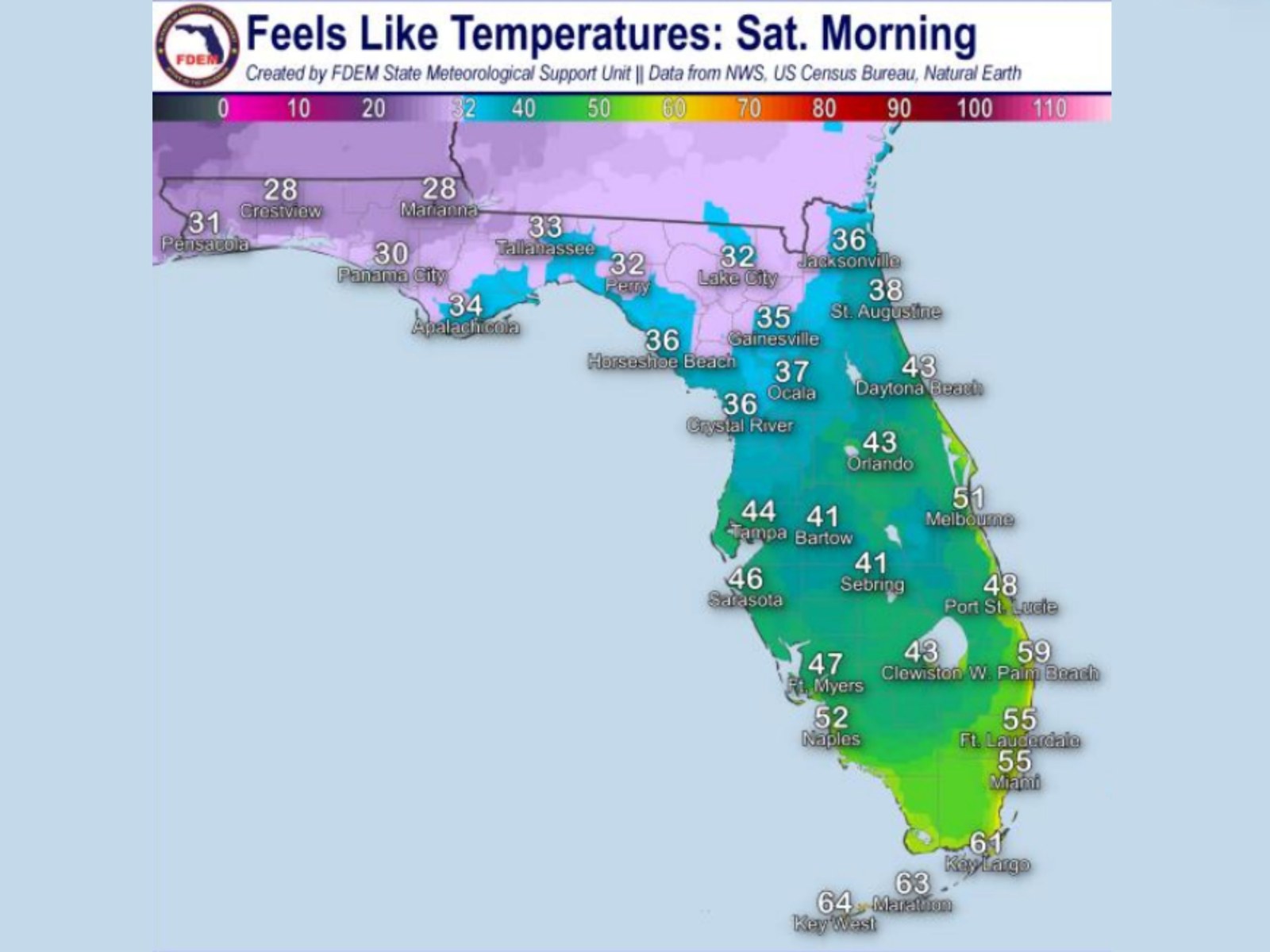 Florida Map Weather florida-map-weather