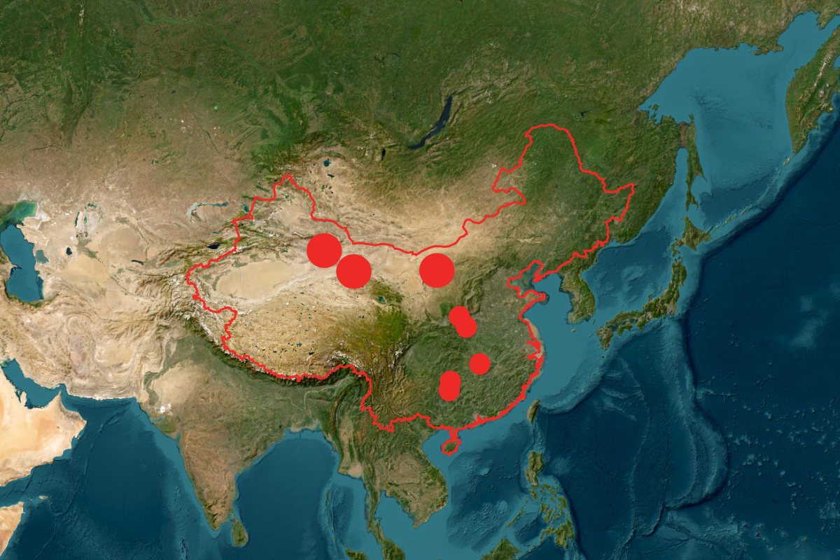 China Map Shows Nuclear Missile Silo Locations